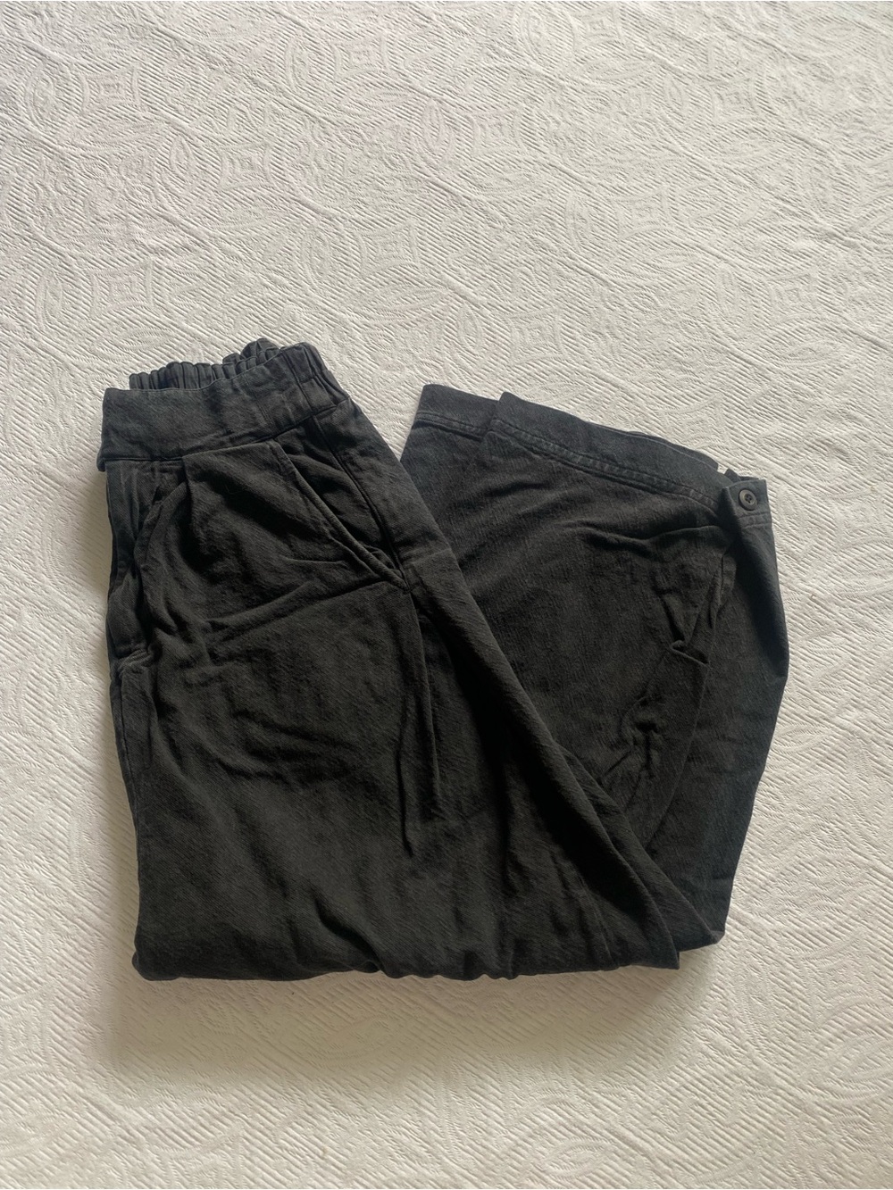 Free People Black Wide Leg Pants